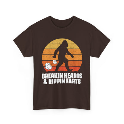 Bigfoot Shirt, Breakin Hearts & Rippin Farts, Sasquatch Believers Bigfoot Funny Shirt
