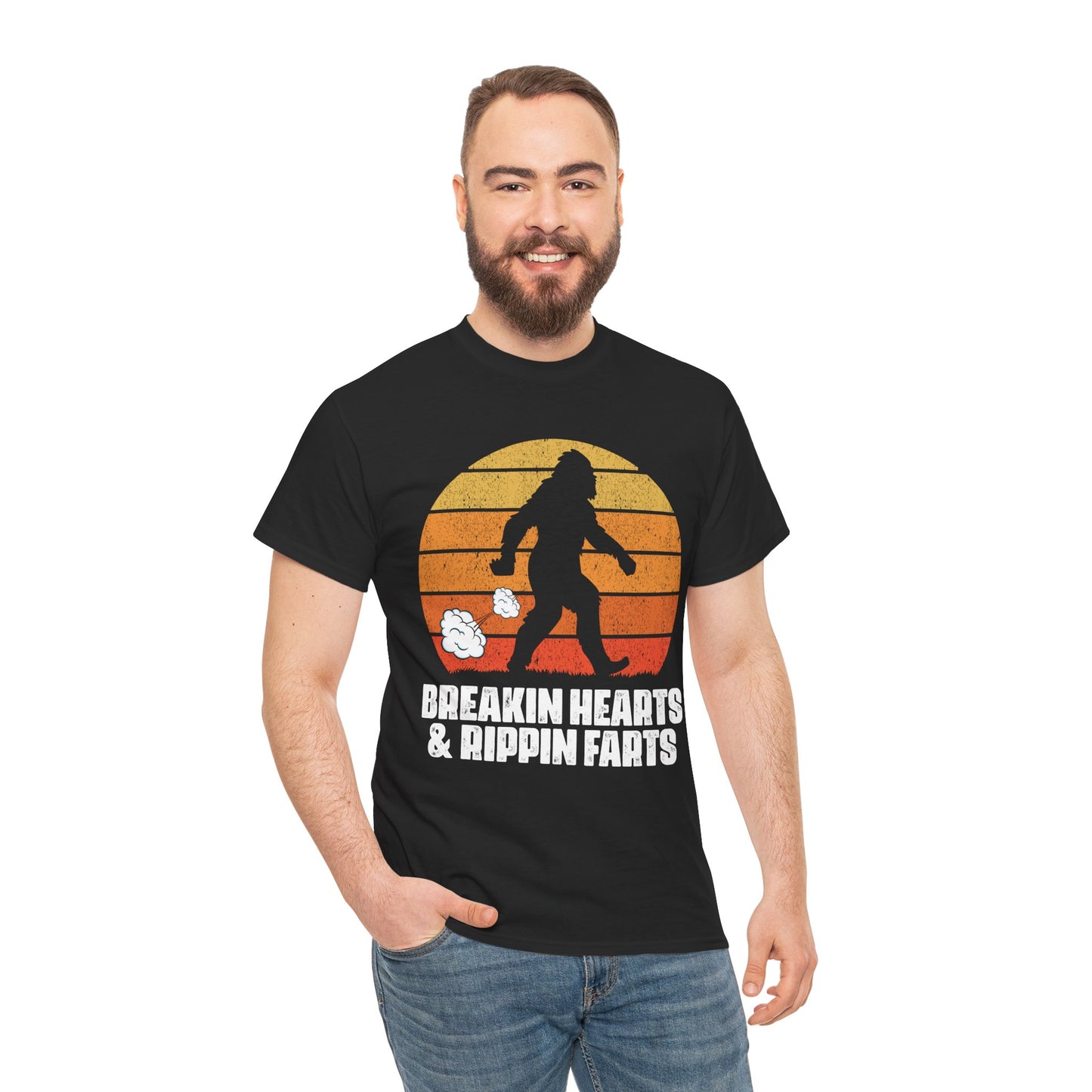 Bigfoot Shirt, Breakin Hearts & Rippin Farts, Sasquatch Believers Bigfoot Funny Shirt