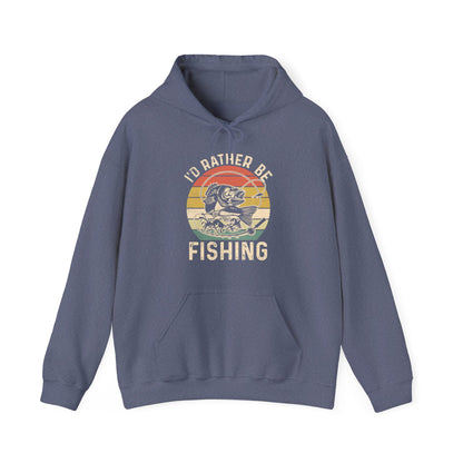 Fishing  Hoodie - I'd Rather Fishing, Fishing Season Lovers, Fisherman Fishing Bass Hoodie