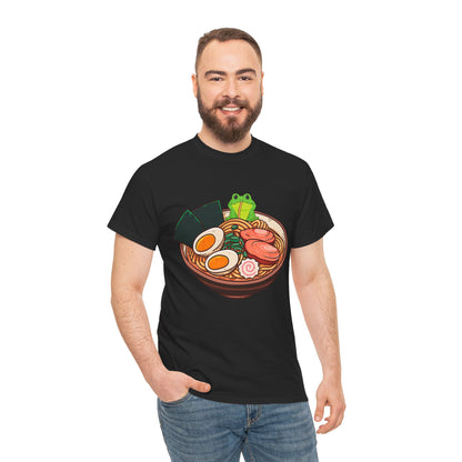 Kawaii Frog Shirt, Kawaii Frog Eating Ramen, Japanese Food Lovers Women Men T-Shirt