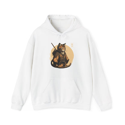 Ninja Cat Hoodie, Japanese Samurai Cat, Japanese Culture Lovers Gifts Women Men Hoodie