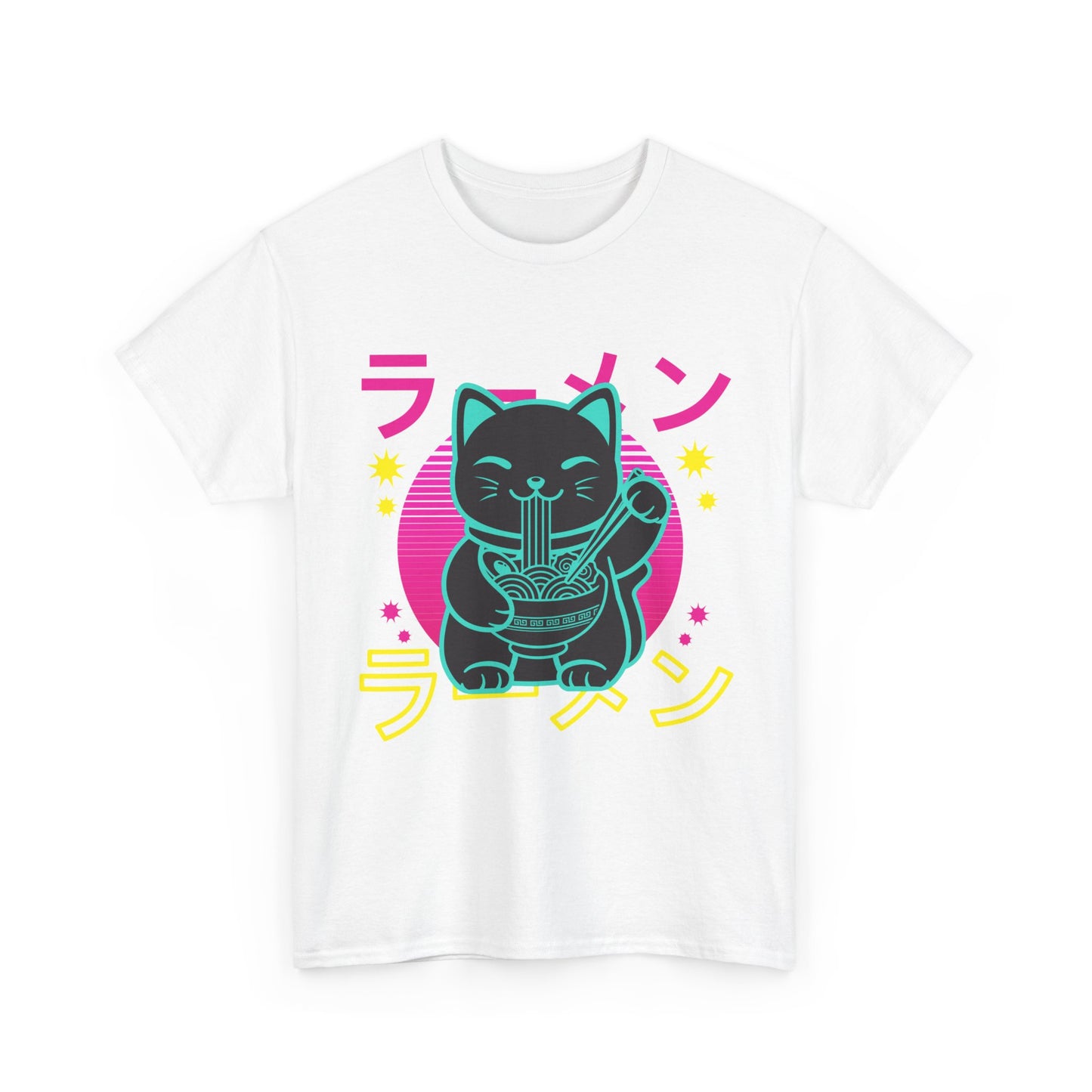 Anime Cat Shirt, Kawaii Cat, Japanese Noodles Lovers Gifts Kitten T-Shirt