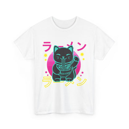 Anime Cat Shirt, Kawaii Cat, Japanese Noodles Lovers Gifts Kitten T-Shirt