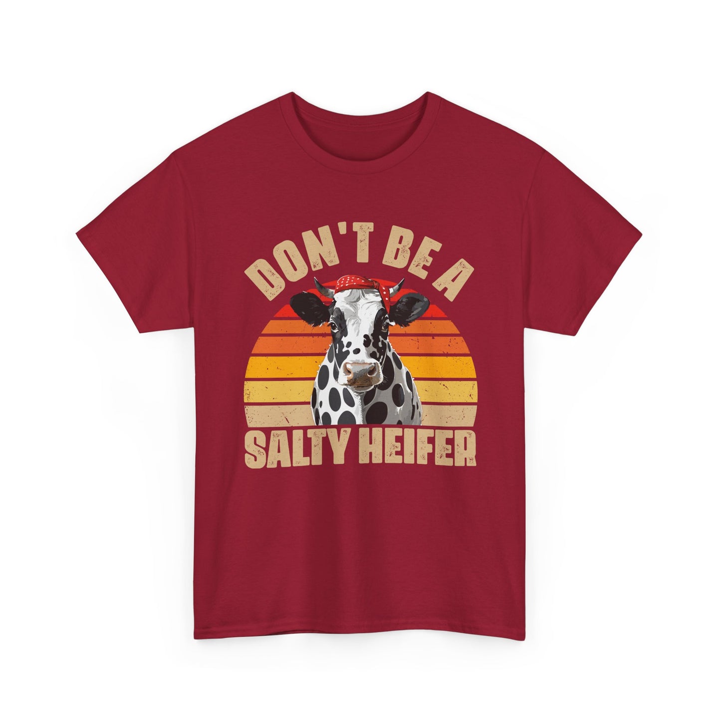 Cow Shirt, Don't Be A Salty Heifer, Cow Bandana, Farming Lovers Gifts Farmer Shirt
