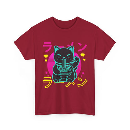 Anime Cat Shirt, Kawaii Cat, Japanese Noodles Lovers Gifts Kitten T-Shirt