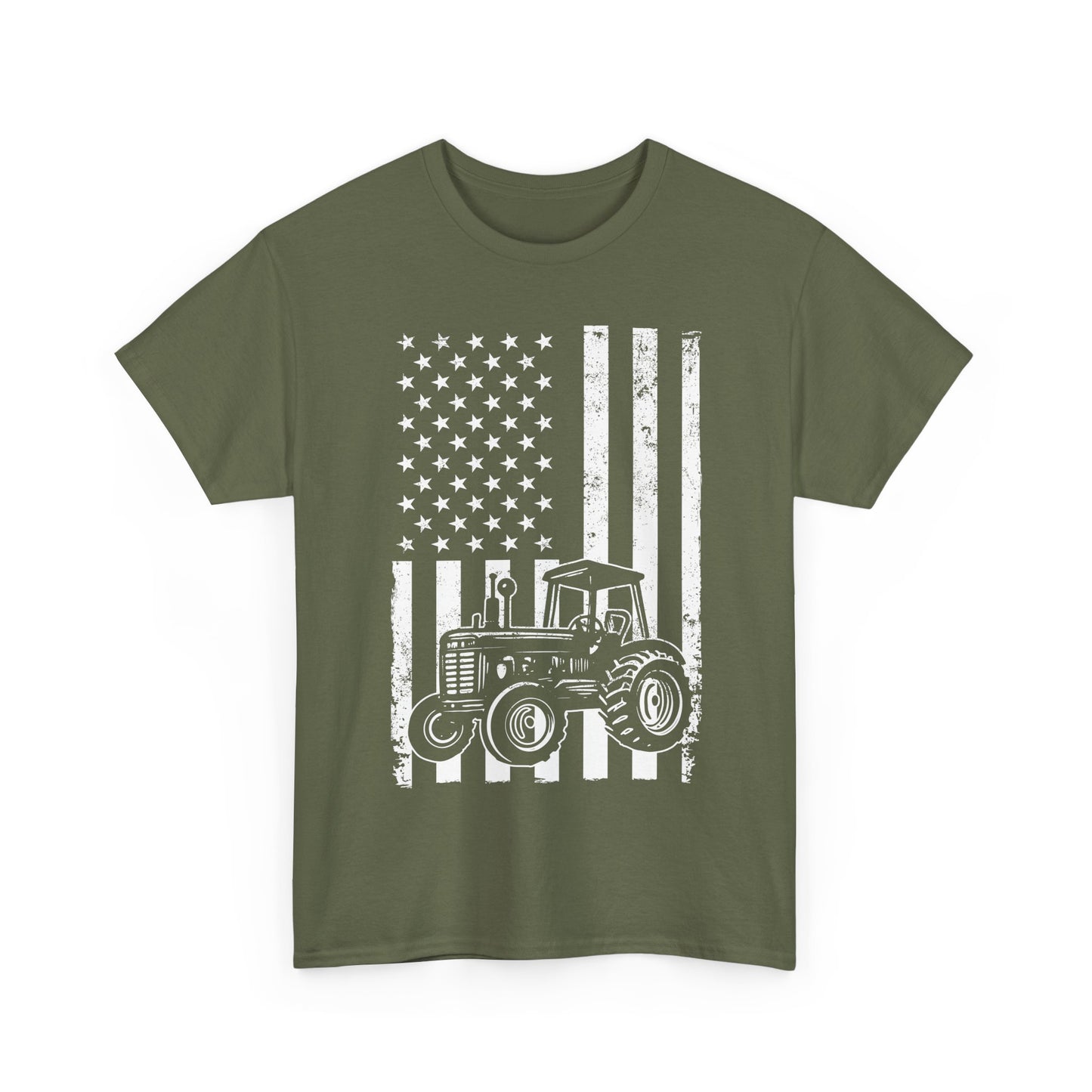 Tractor American Flag Shirt, Farming Lovers Gifts, Farmer Men Dad T-Shirt