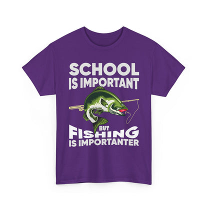 Fishing Shirt, Fishing Lover Gift Shirt, School Is Important But Fishing Is Importanter T-Shirt