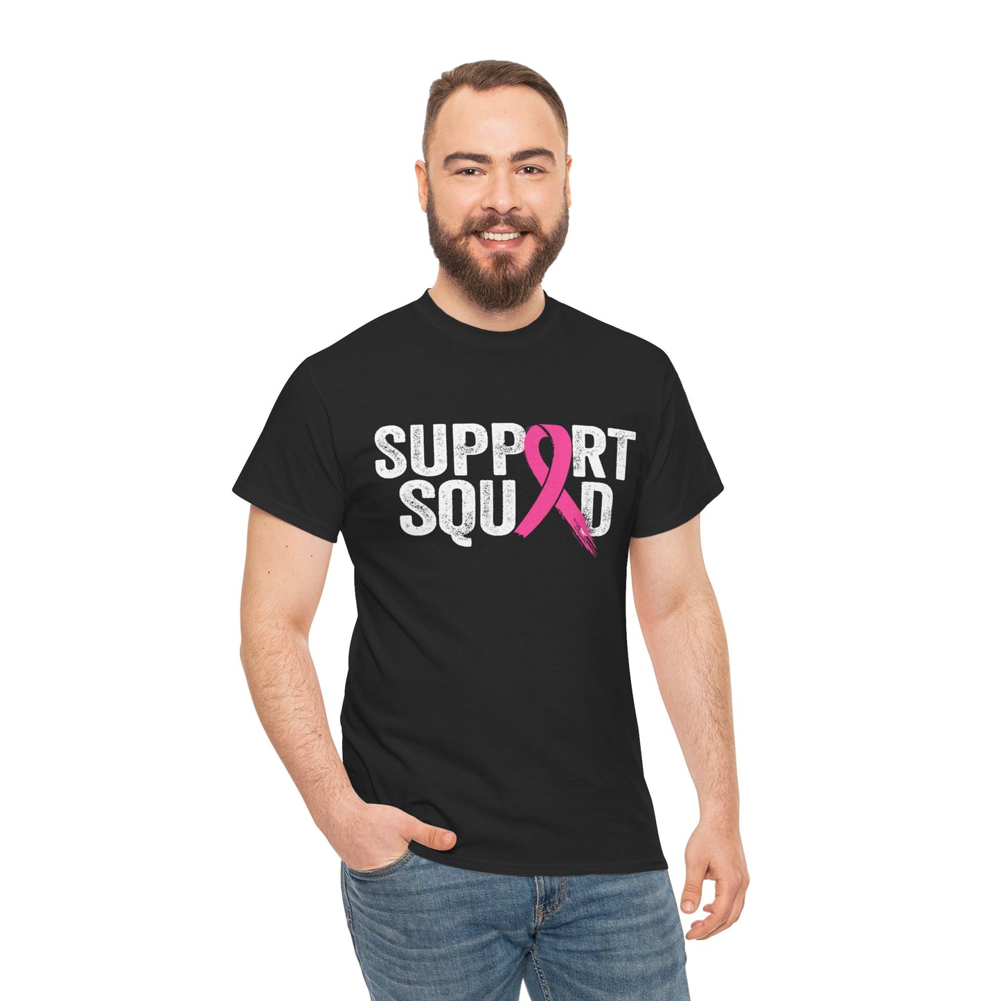 Breast Cancer Awareness T-Shirt, Support Squad, Breast Cancer Pink Ribbon Shirt