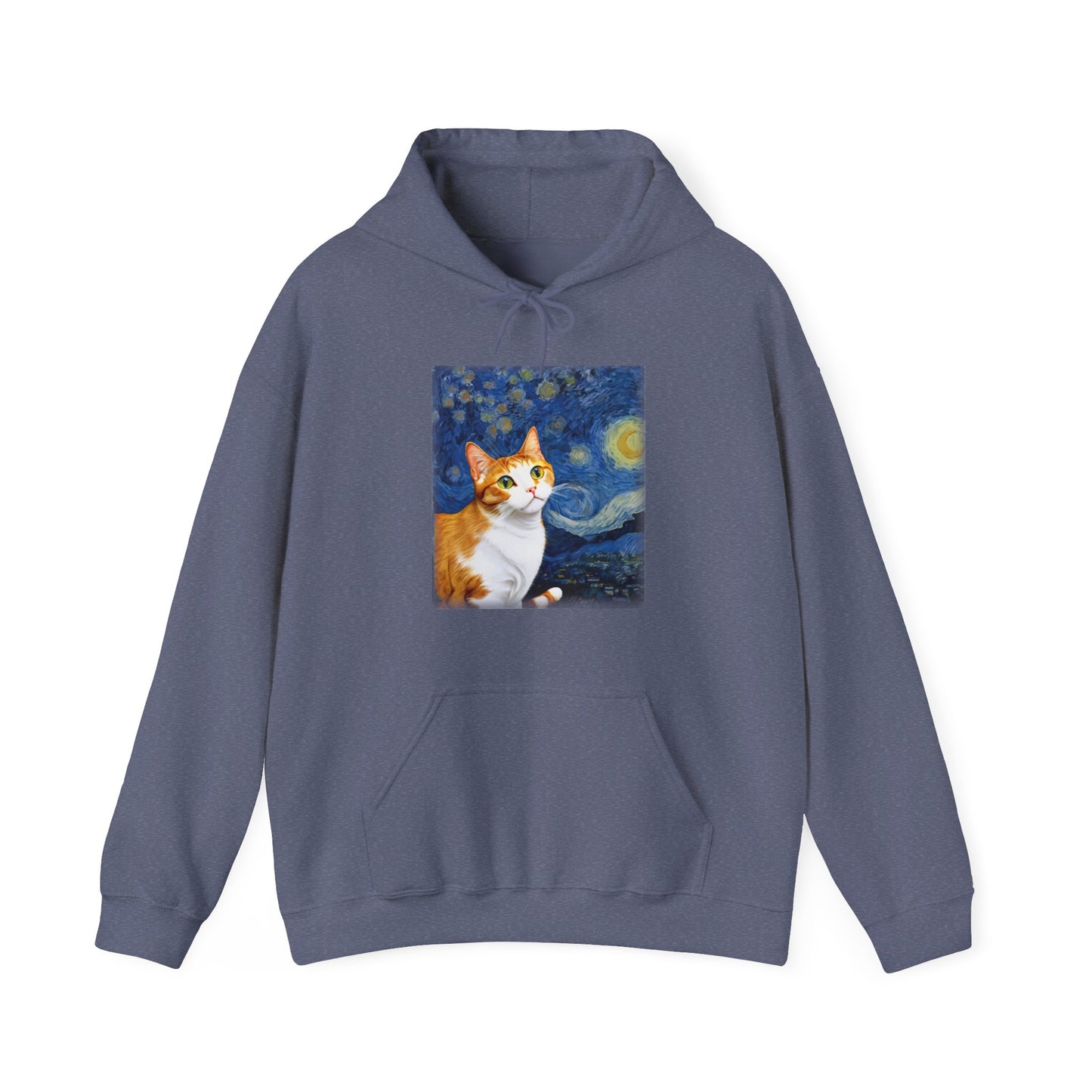 Cat Hoodie, Cats Owner, Van Gogh Starry Night Cat Animals Lovers Gifts Hoodie