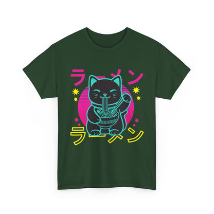 Anime Cat Shirt, Kawaii Cat, Japanese Noodles Lovers Gifts Kitten T-Shirt