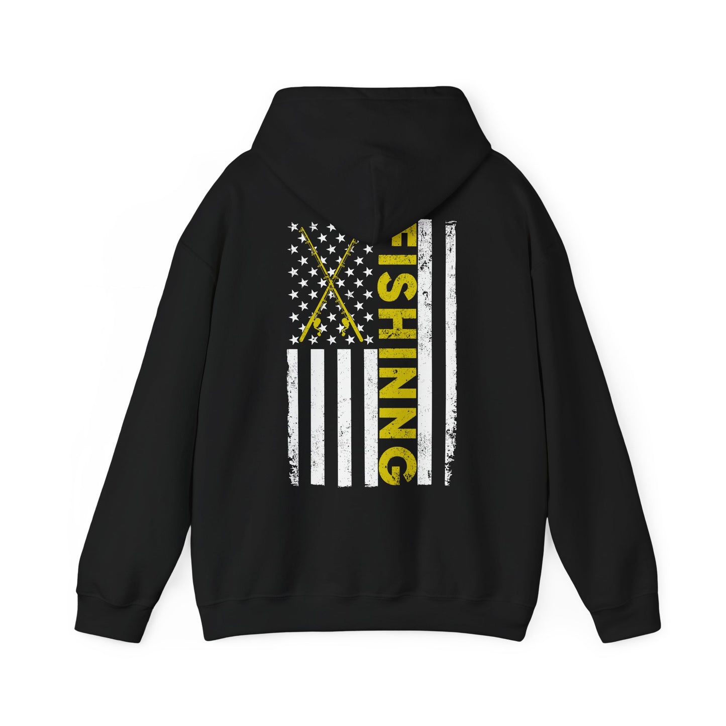 Fishing American Flag Hoodie, Fishing Rod, Fishing Season Lovers Gift Hoodie