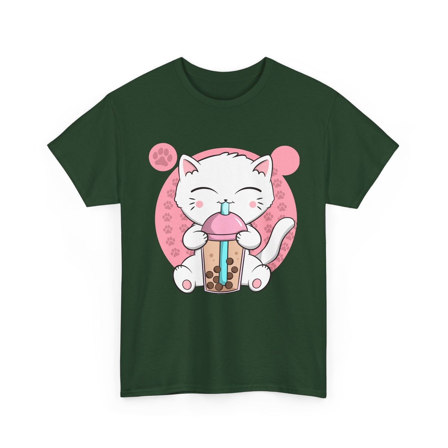 Anime Cat Shirt, Boba Cat Bubble Tea Neko, Japanese Kawaii Cat Lovers Gifts Shirt