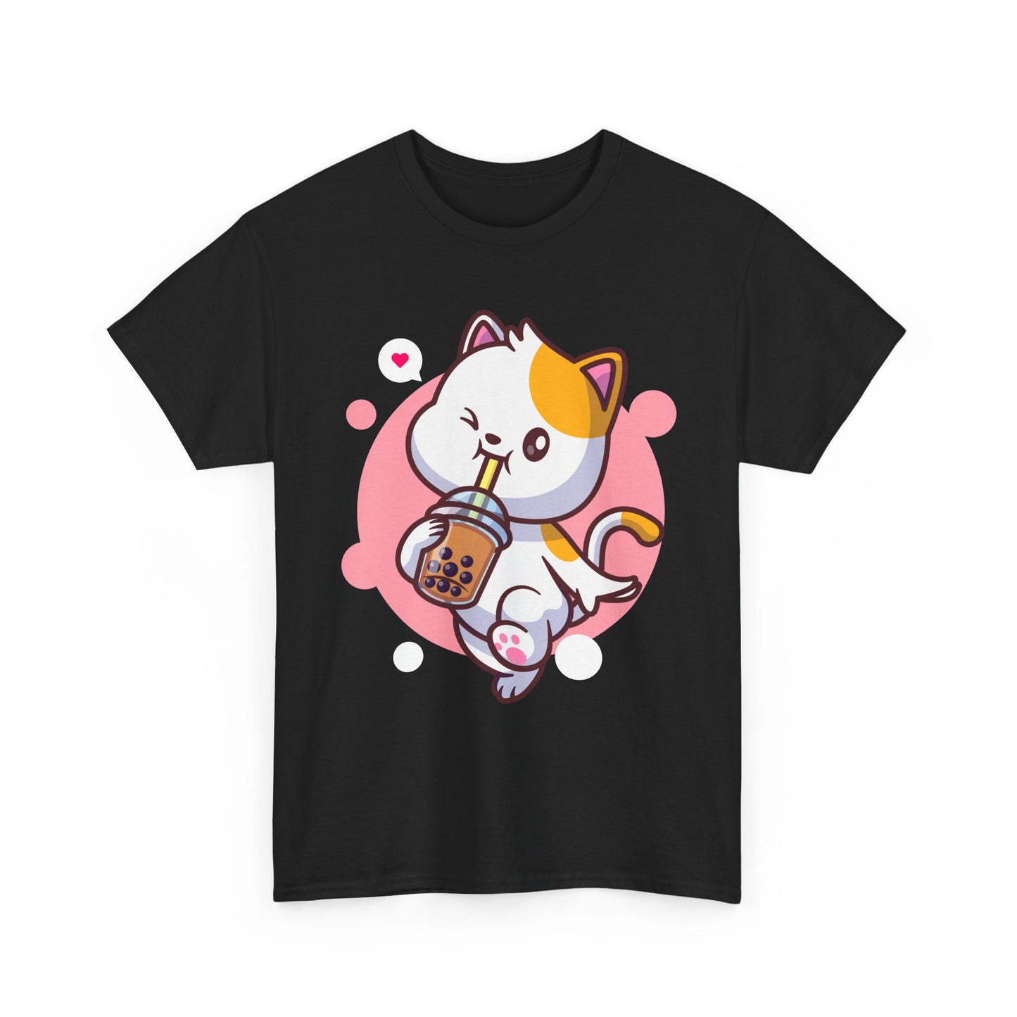 Anime Cat T-Shirt, Kawaii Cat Neko Boba Tea Cats Lovers Funny Women Men Shirt