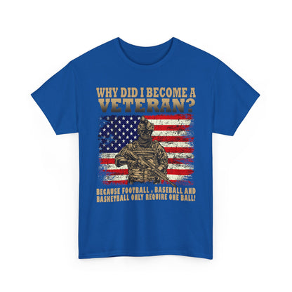 Veteran Shirt, Why Did I Become a Veteran?, Veterans Day Dad Grandpa Gifts Shirt