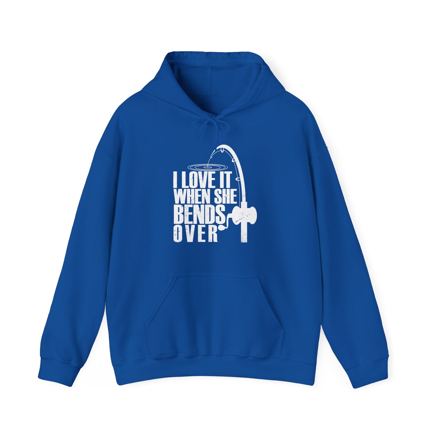 Fisherman Hoodie, Fishing Rod, Fishing Season Lovers I Love It When She Bends Over Hoodie