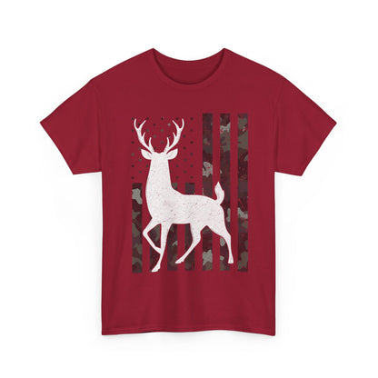 Deer Hunting Shirt, American Flag Camo Deer Hunting Season Lovers, Hunter Dad Men T-Shirt
