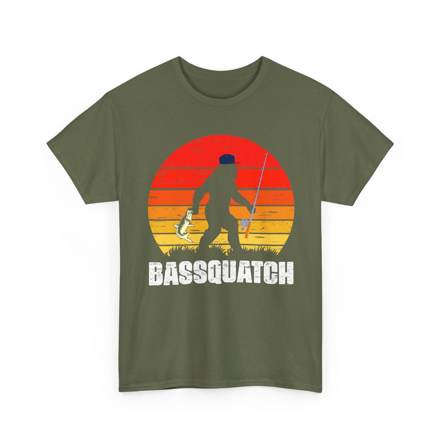 Bigfoot Fishing Shirt, Bassquatch Sasquatch Fishing, Fishing Bigfoot Lovers T-Shirt
