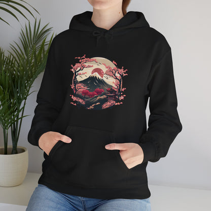 Japanese Art Hoodie, Cherry Blossoms, Japanese Culture Lovers Women Men Hoodie