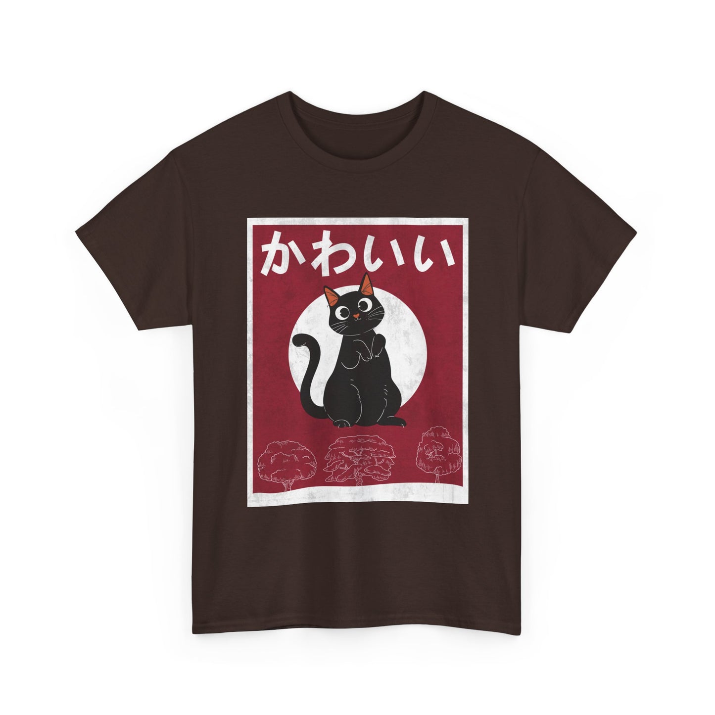 Kawaii Cat T-Shirt, Japanese Art Lovers Gifts, Anime Cat Women Men T-Shirt