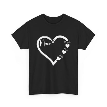 Nana Shirt, Heart Grandmother Mother's Day, Grandma Grandkids Gifts T-Shirt