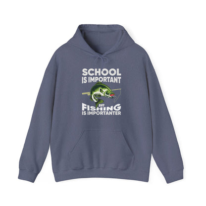 Fishing Hoodie, Fishing Lover Gift Hoodie, School Is Important But Fishing Is Importanter Hoodie