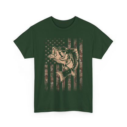 Fishing Camo American Flag Shirt, Fishing Lovers Gifts, Fisherman Fishing Season T-Shirt