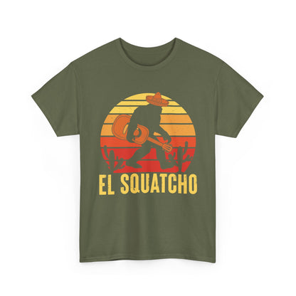 Bigfoot Shirt, El Squatcho, Sasquatch Lovers Gifts, Bigfoot Guitar Funny T-Shirt