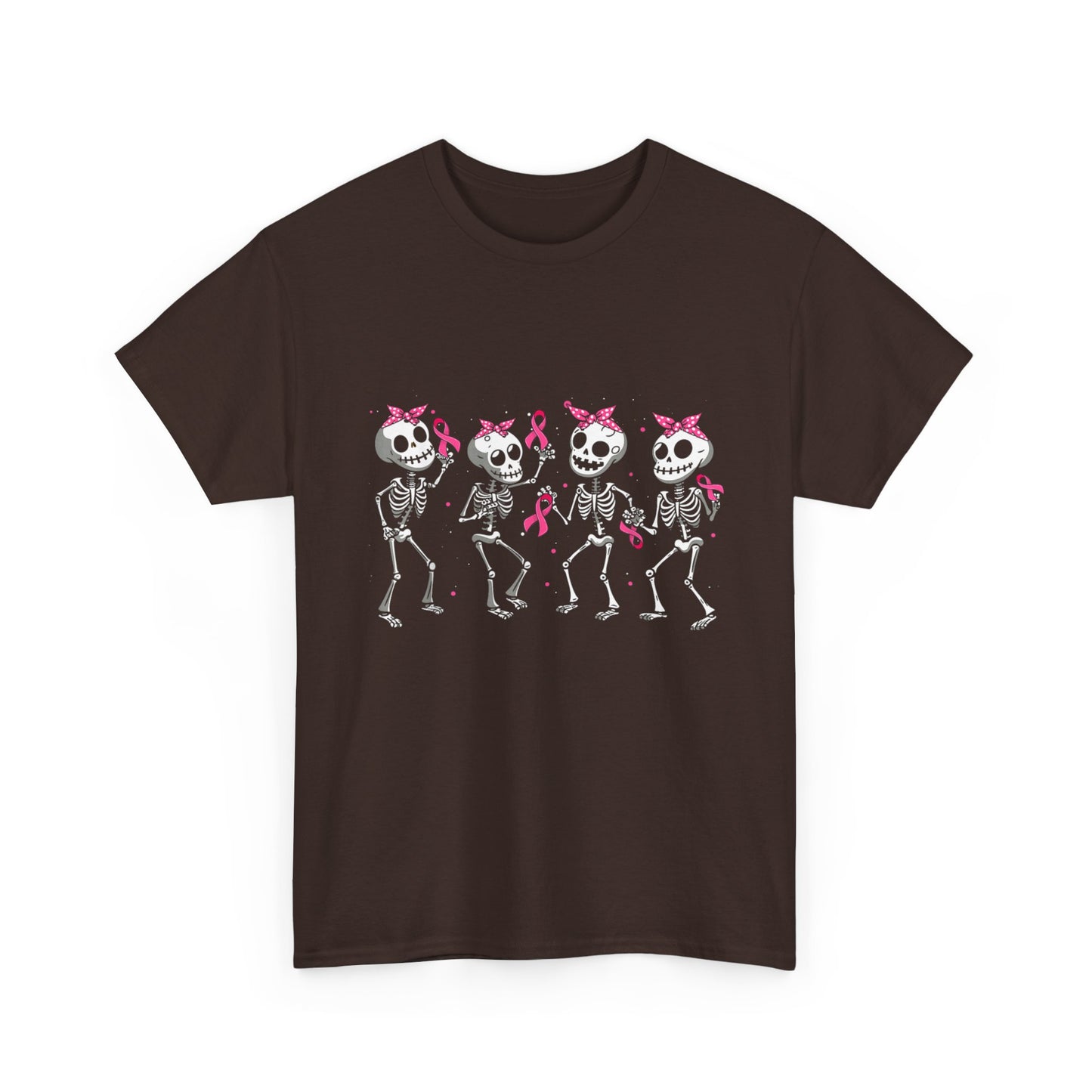 Breast Cancer Awareness T-Shirt, Breast Cancer Dabbing Skeleton Pink Ribbon Funny Shirt