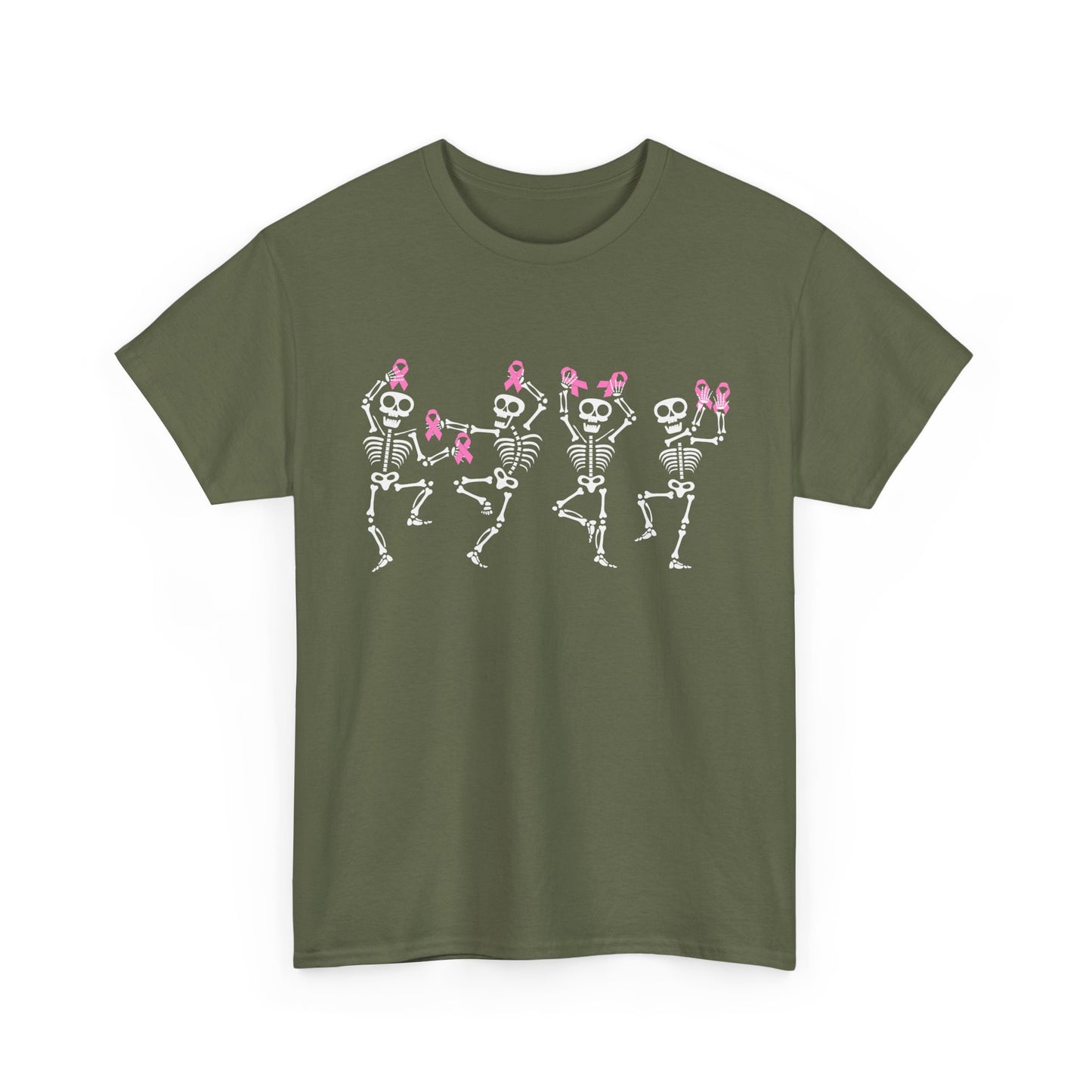Breast Cancer Shirt, Breast Cancer Awareness, Dabbing Skeleton Pink Ribbon T-Shirt