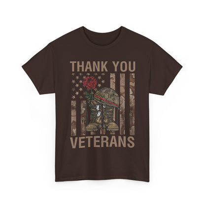 Veteran's Day Shirt, Thank You, Veteran American Flag Dad Grandpa Patriotic T-Shirt
