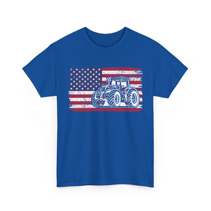 Farming USA Flag Shirt, Farmer Tractor, Farm Lovers Gifts Men Dad T-Shirt