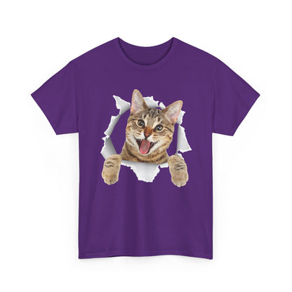 Cat T-Shirt, Cat Torn Cloth, Cats Owner Kitten Lovers Gifts Women Men Cute Shirt
