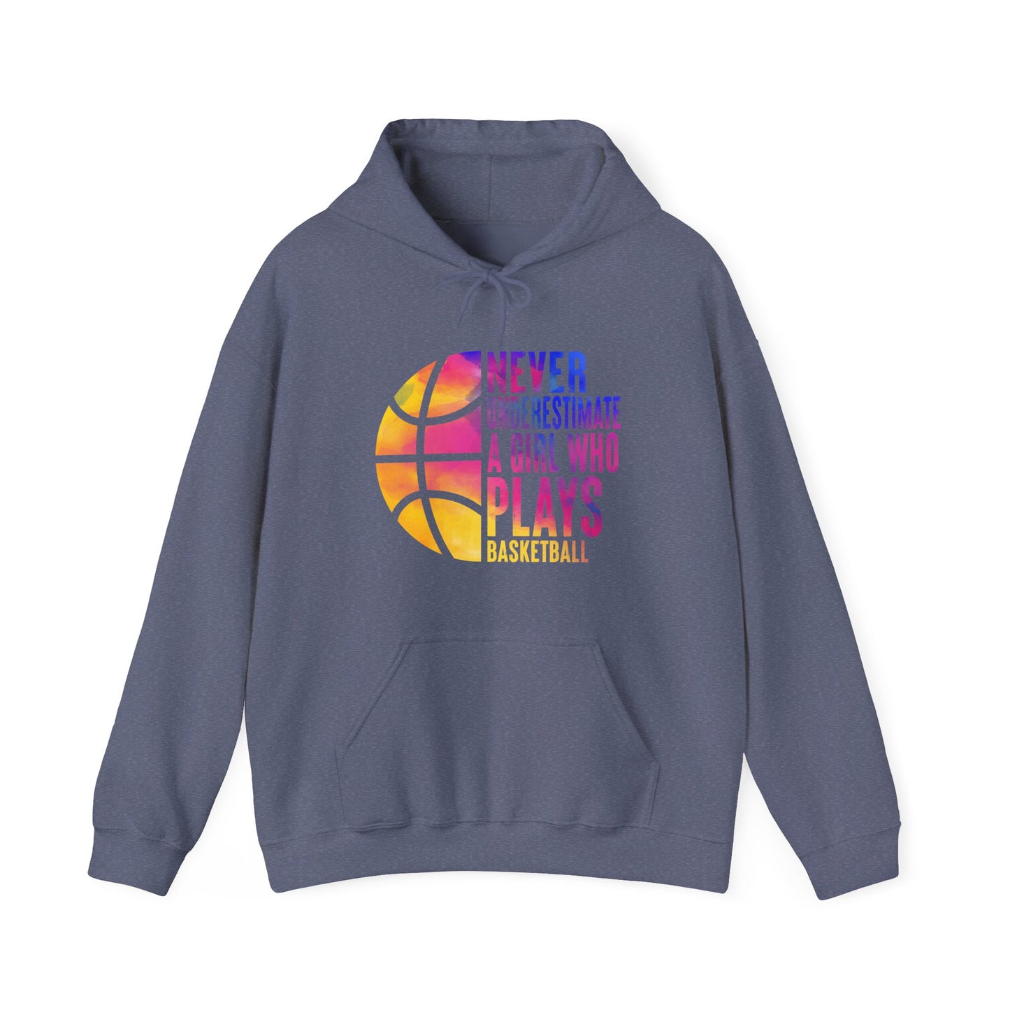 Basketball Player Hoodie, Never Underestimate A Girl Who Plays Basketball Women Girls Hoodie