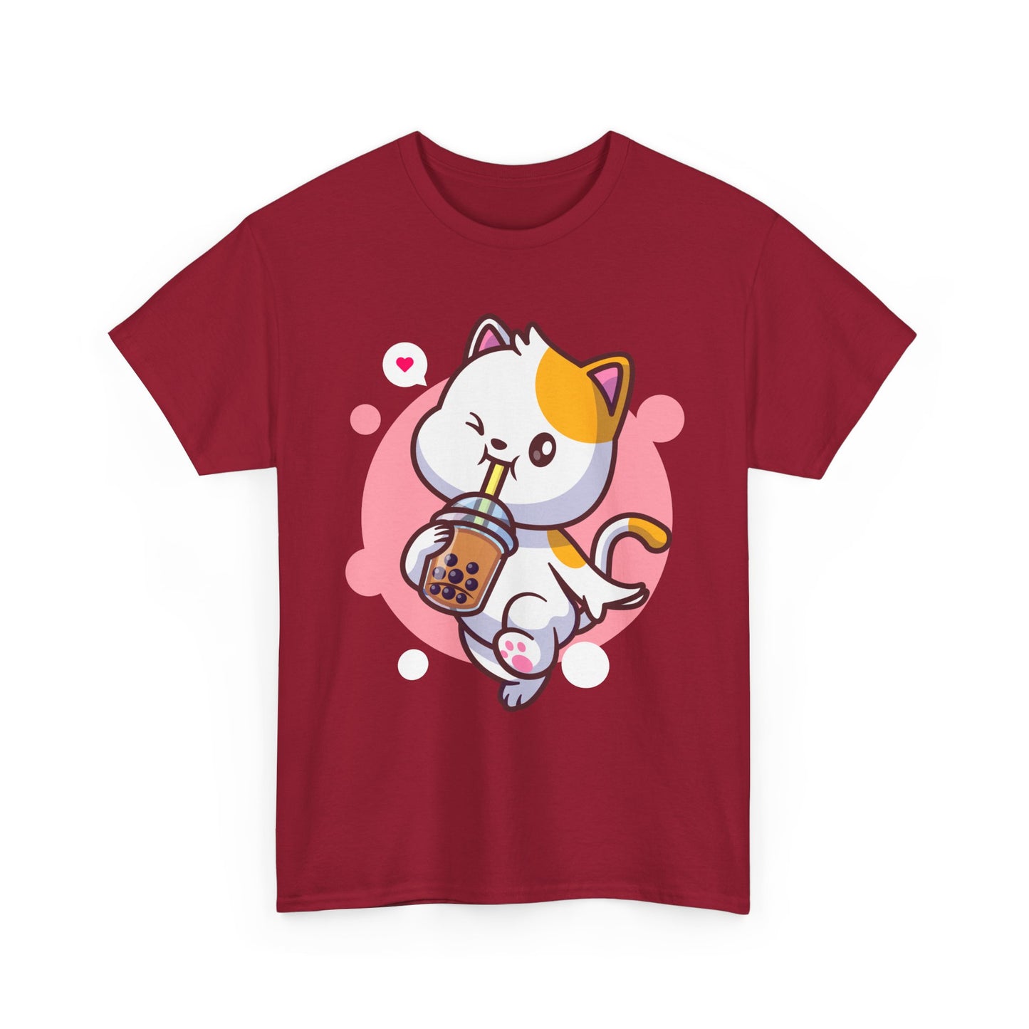 Anime Cat T-Shirt, Kawaii Cat Neko Boba Tea Cats Lovers Funny Women Men Shirt