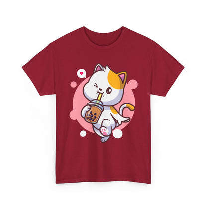 Anime Cat T-Shirt, Kawaii Cat Neko Boba Tea Cats Lovers Funny Women Men Shirt