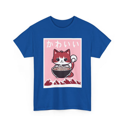 Anime Cat Shirt, Kawaii Cat Lovers Gifts, Japanese Art Woodblock Kitten T-Shirt