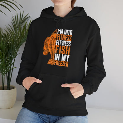 Fishing Hoodie, I'm Into Fitness Fit'ness Fish In My Freezer, Fishing Season Lovers Fisherman Hoodie