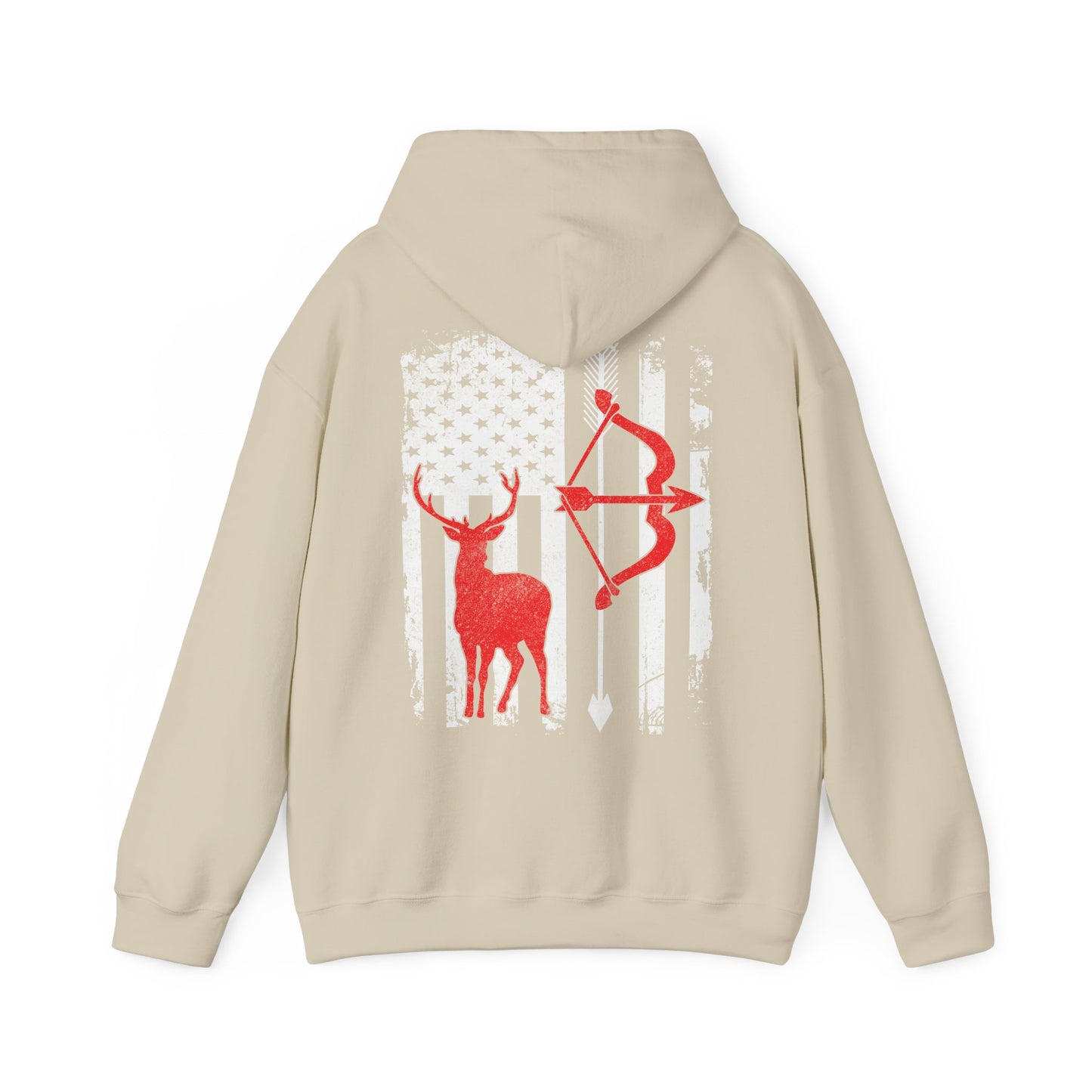 Deer Hunting Hoodie - Hunting Season Lovers, Whitetails Hunter Dad, Camouflage American Flag Hoodie