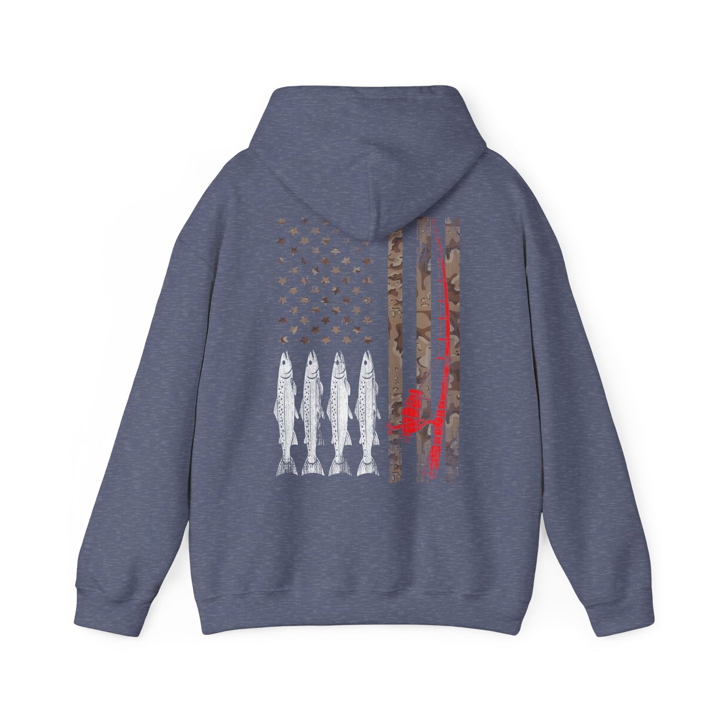 American Flag Fishing Rod Hoodie, Fishing USA Flag, Fisherman Fishing Season Lovers Hoodie