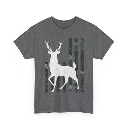 Deer Hunting Shirt, American Flag Camo Deer Hunting Season Lovers, Hunter Dad Men T-Shirt