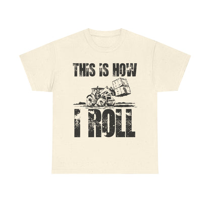 Farmer T-Shirt, This Is How I Roll, Tractor Driver Gifts, Farmer Farming Lovers T-Shirt