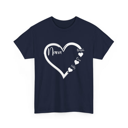 Nana Shirt, Heart Grandmother Mother's Day, Grandma Grandkids Gifts T-Shirt