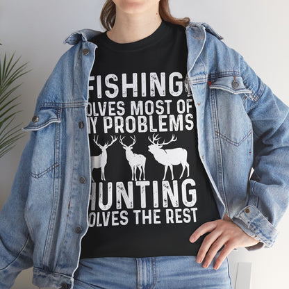 Fishing & Hunting T-Shirt, Fishing Hunting Lovers Gifts, Fisherman Hunter T-Shirt