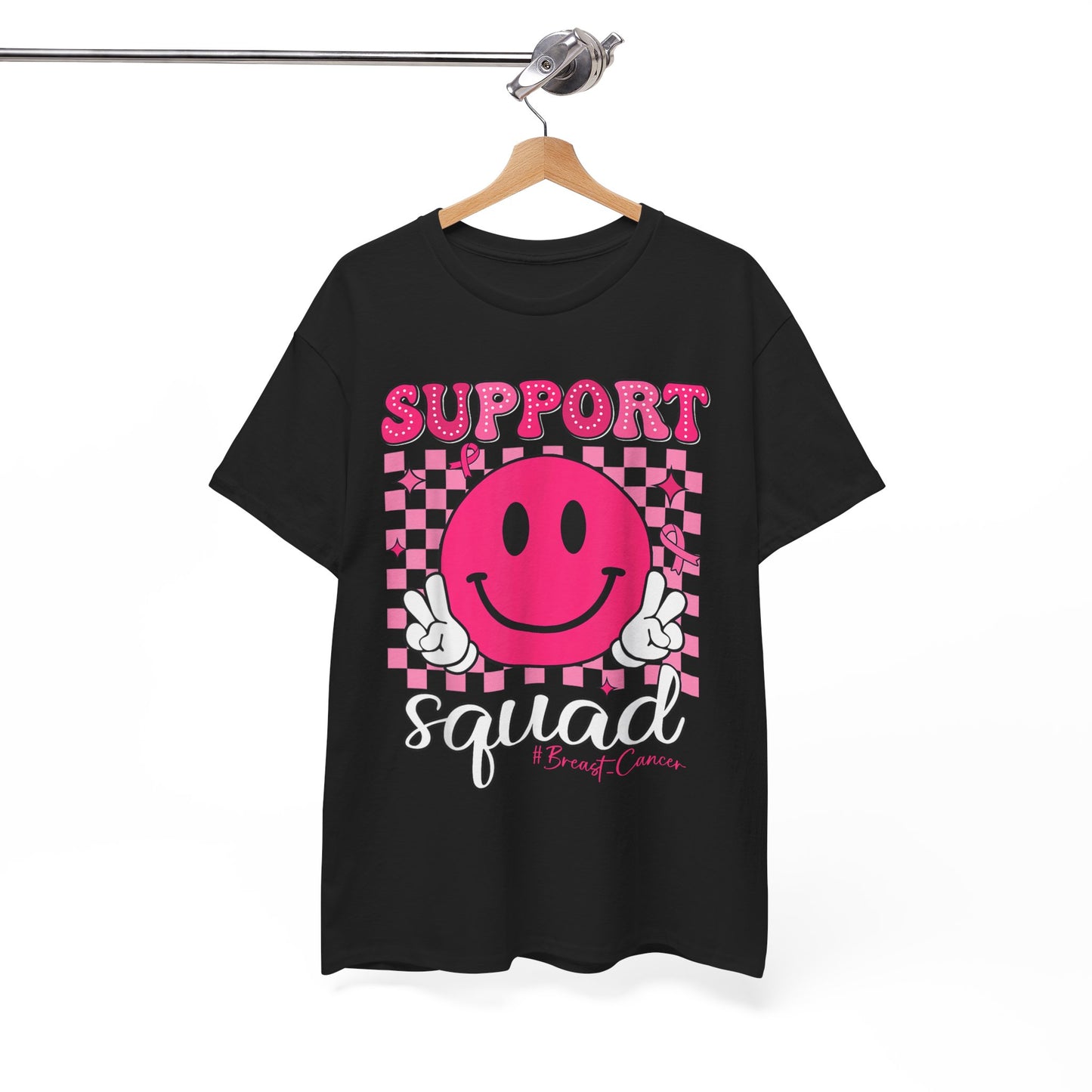 Support Squad Breast Cancer T-Shirt, Breast Cancer Awareness Pink Ribbon Warriors Gifts T-Shirt