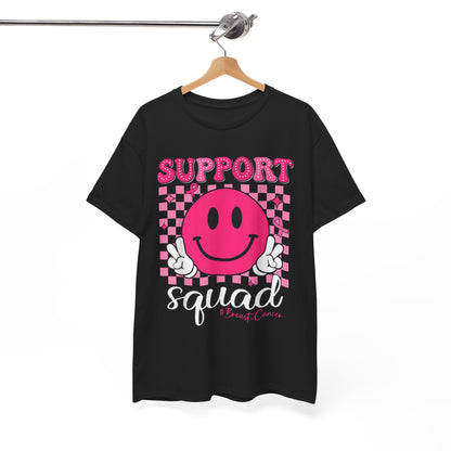 Support Squad Breast Cancer T-Shirt, Breast Cancer Awareness Pink Ribbon Warriors Gifts T-Shirt