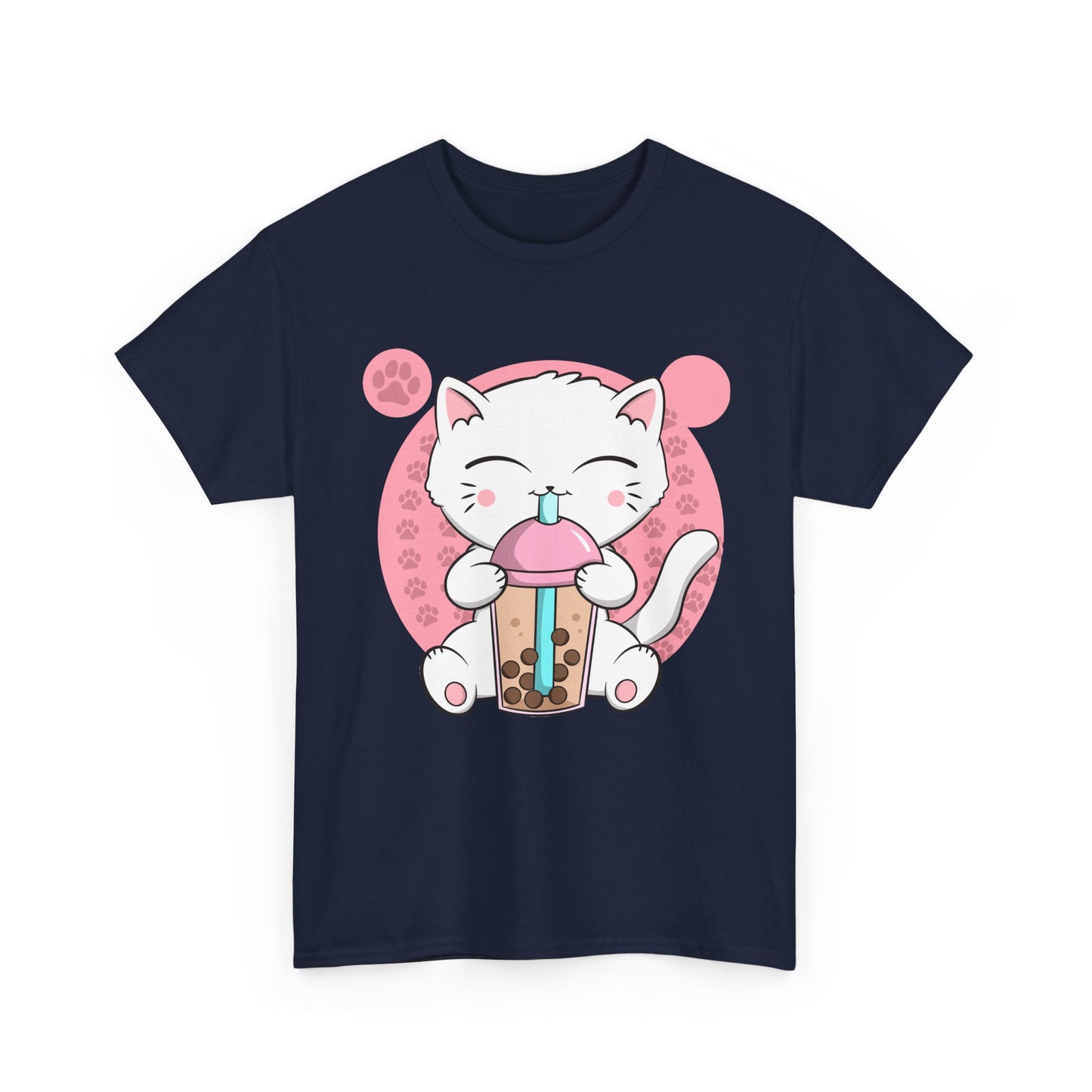 Anime Cat Shirt, Boba Cat Bubble Tea Neko, Japanese Kawaii Cat Lovers Gifts Shirt