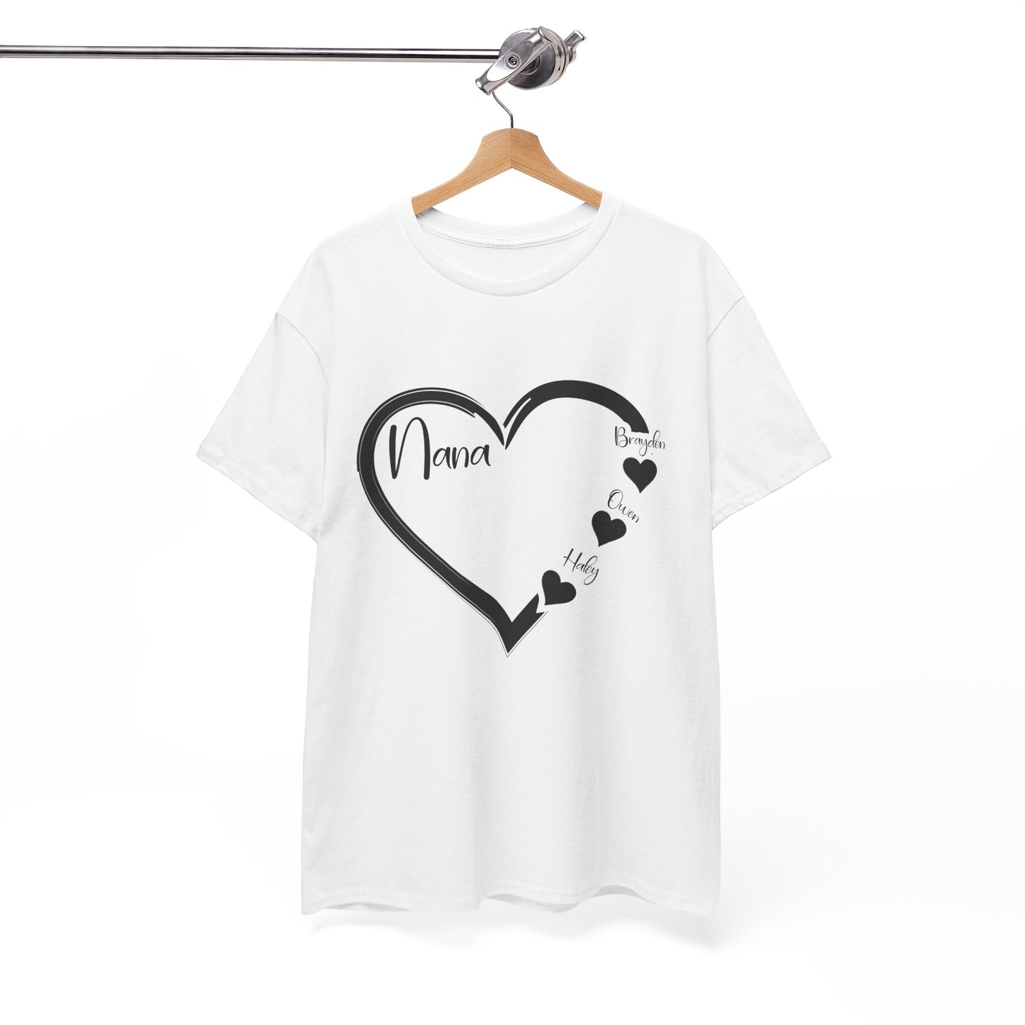 Nana Heart Shirt, Grandmother Mother's Day, Grandma Grandkids Gifts T-Shirt
