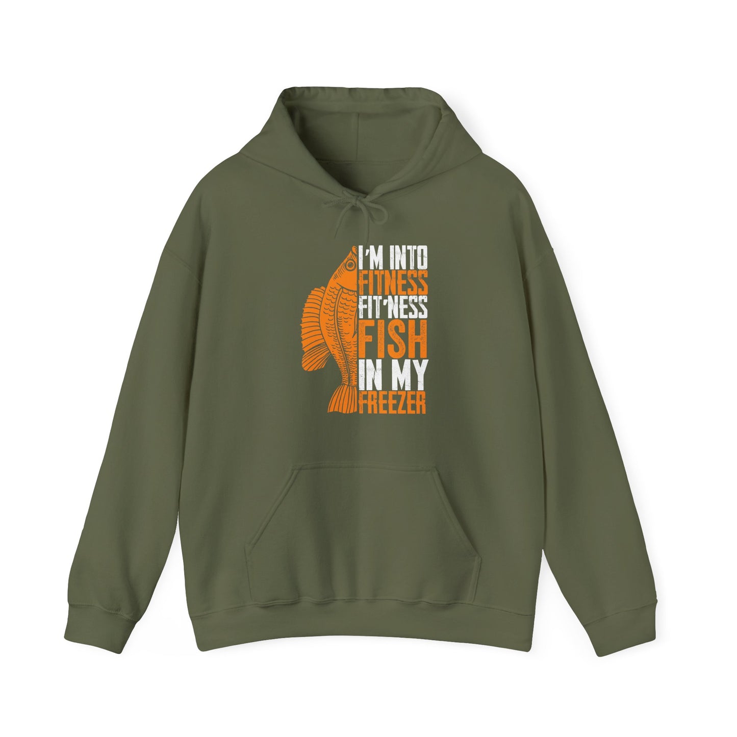 Fishing Hoodie, I'm Into Fitness Fit'ness Fish In My Freezer, Fishing Season Lovers Fisherman Hoodie