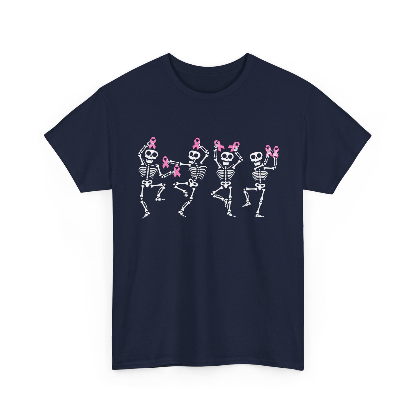 Breast Cancer Shirt, Breast Cancer Awareness, Dabbing Skeleton Pink Ribbon T-Shirt