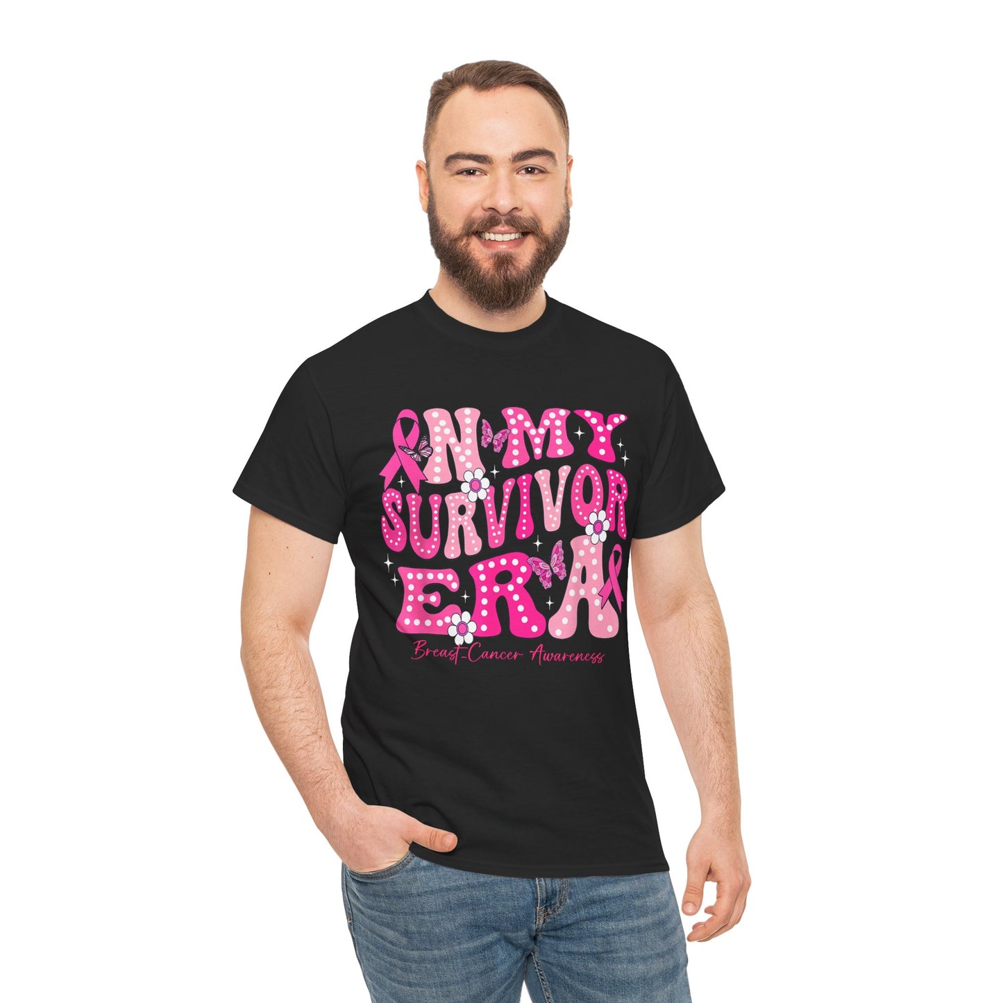 Breast Cancer Awareness Shirt, In My Survivor Era, Breast Cancer Warriors Pink Ribbon Shirt